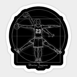 VItruvian Jumpman Negative Sticker